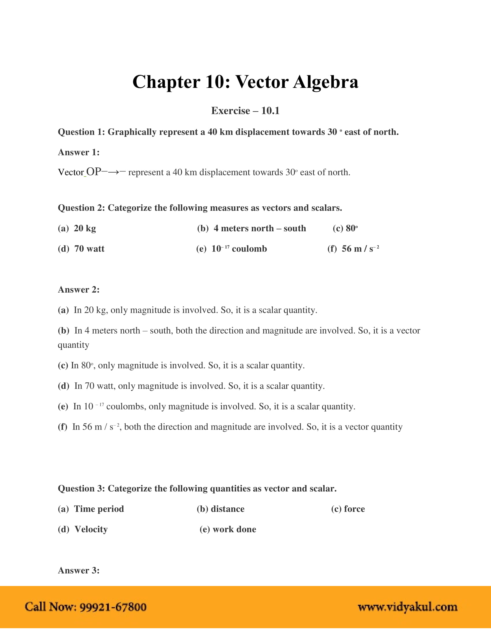 Vectors Ncert Solutions Pdf